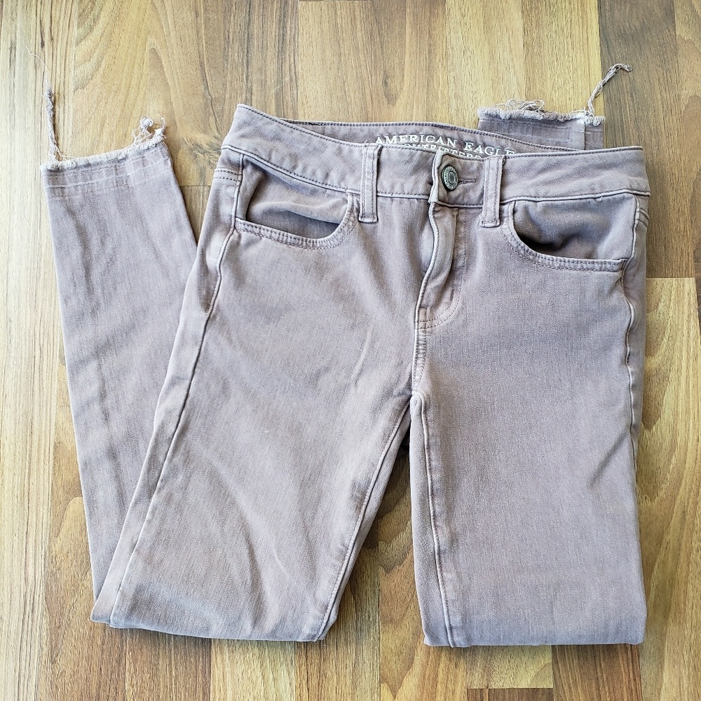 AEO Mauve Purple Skinny Jeans, Short